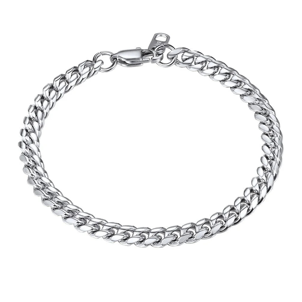 Cuban Steel Chain Bracelet 