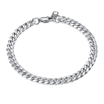 Cuban Steel Chain Bracelet 