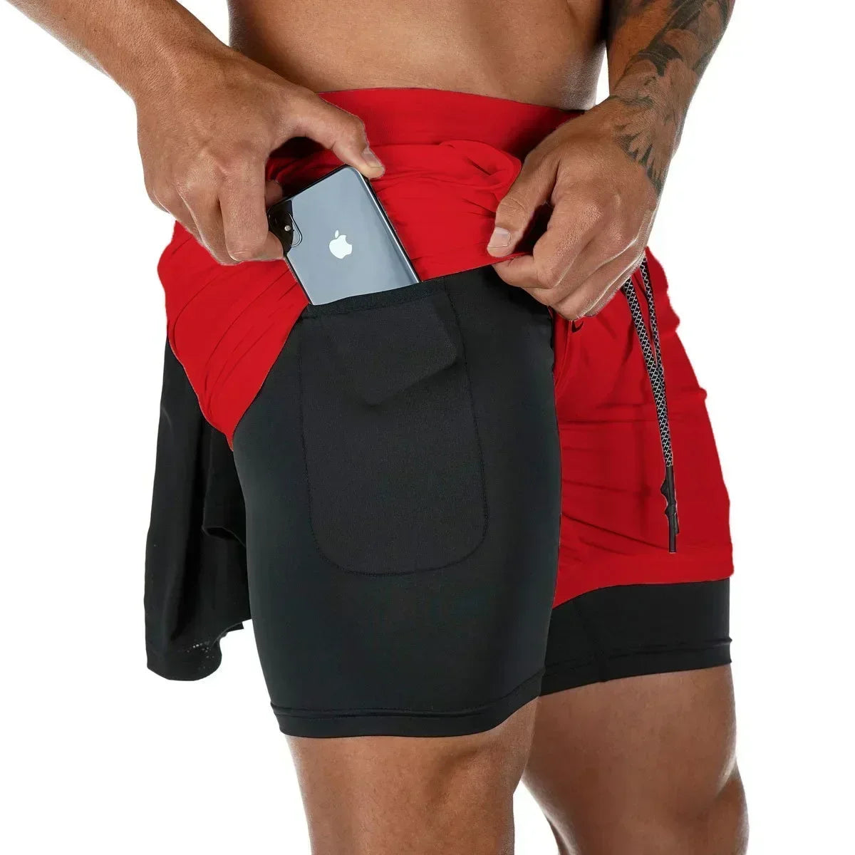 2 In 1 Smiling Compression Shorts