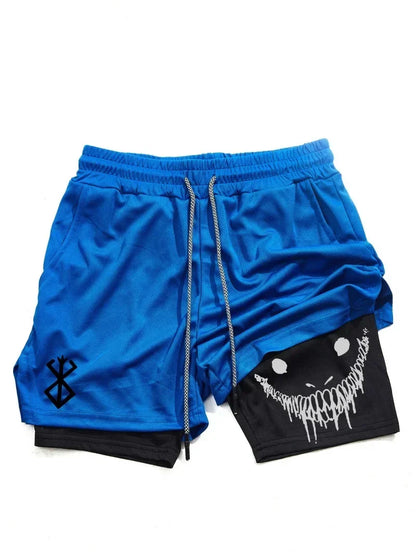 2 In 1 Smiling Compression Shorts